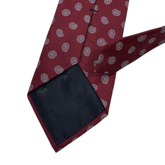 BROOKS BROTHERS Burgundy Paisley Silk DESIGNER Tie USA - Picture 4 of 4